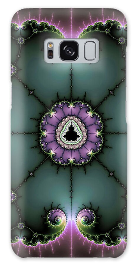 Fractal Galaxy Case featuring the digital art Decorative Fractal Art purple and green by Matthias Hauser