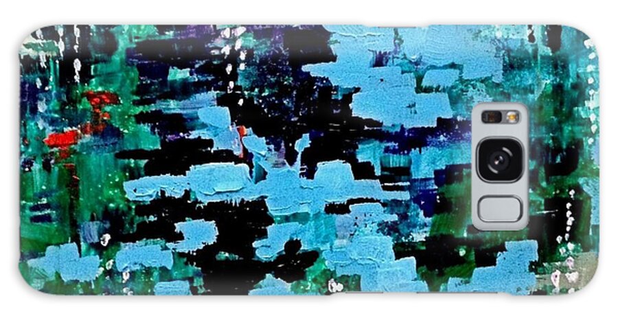 Abstract Galaxy Case featuring the painting Deep Pool by Adele Bower