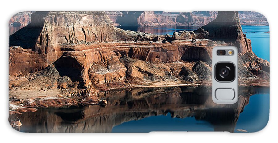 Abstract Galaxy S8 Case featuring the photograph Deep Reflections in Lake Powell by Art Atkins