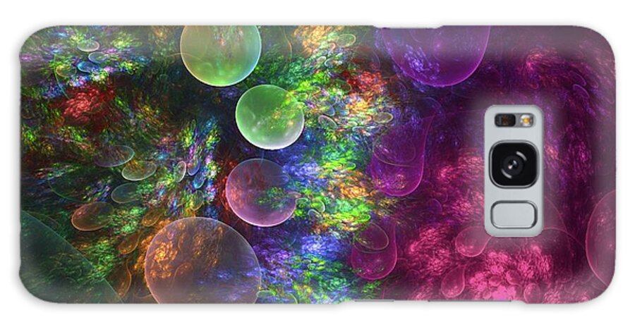Fractal Galaxy Case featuring the digital art Deep Sea Flora I by Amorina Ashton