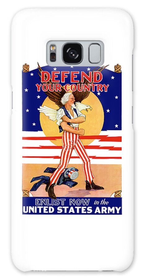 Army Recruitment Galaxy Case featuring the painting Defend Your Country Enlist Now by War Is Hell Store