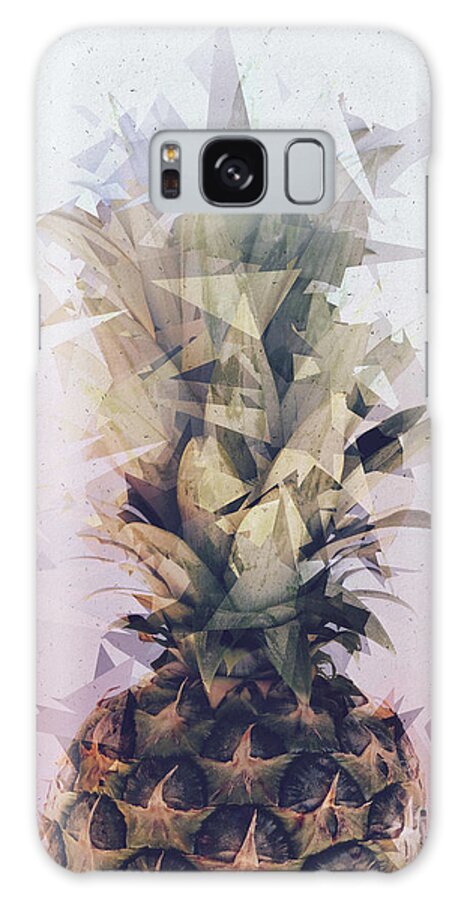 Defragmented Galaxy S8 Case featuring the mixed media Defragmented Pineapple by Emanuela Carratoni