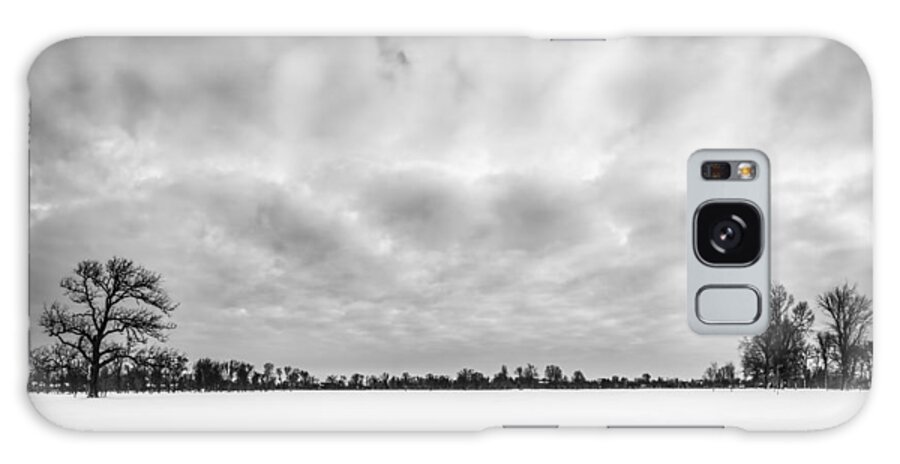 Monochrome Galaxy Case featuring the photograph Delaware Park Winter Meadow by Chris Bordeleau