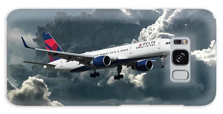 Delta Air Lines Galaxy Case featuring the digital art Delta Air Lines Boeing 757-26D by Airpower Art