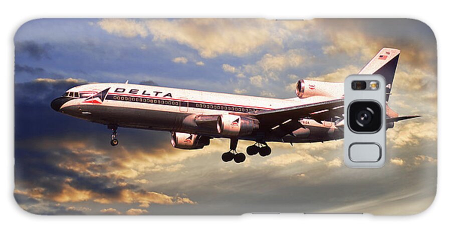 Delta Galaxy Case featuring the digital art Delta Airlines Lockheed L-1011 TriStar by Airpower Art