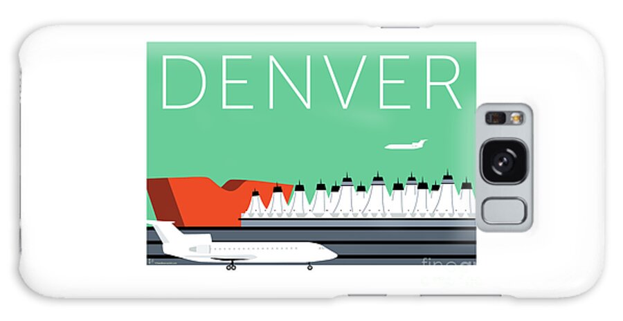 Denver Galaxy Case featuring the digital art DENVER DIA/Aqua by Sam Brennan