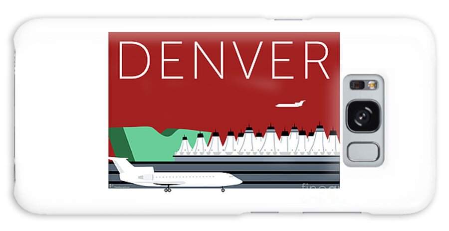 Denver Galaxy Case featuring the digital art DENVER DIA/Maroon by Sam Brennan