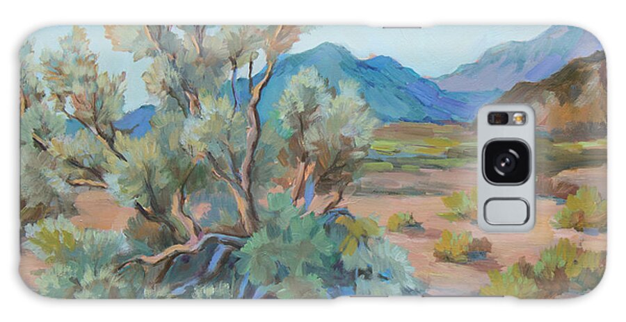 Smoke Tree Galaxy Case featuring the painting Desert Light Smoke Tree by Diane McClary