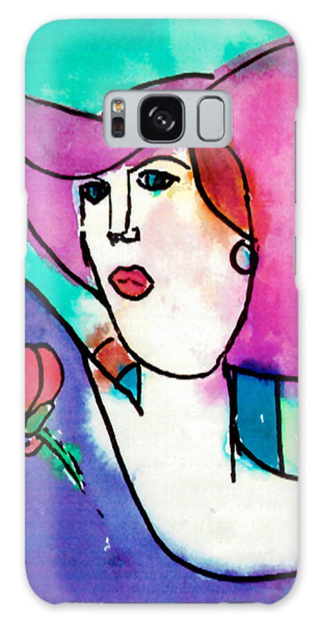 Fashion Galaxy Case featuring the painting Design Lady by Jessie Abrams Age Eleven