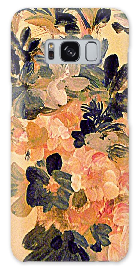 Gouache Abstract Flower Painting Galaxy S8 Case featuring the painting Designing Flowers by Nancy Kane Chapman