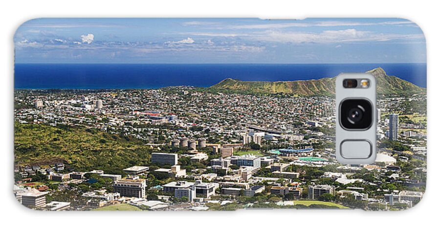 Above Galaxy Case featuring the photograph Diamond Head Aerial by Greg Vaughn - Printscapes
