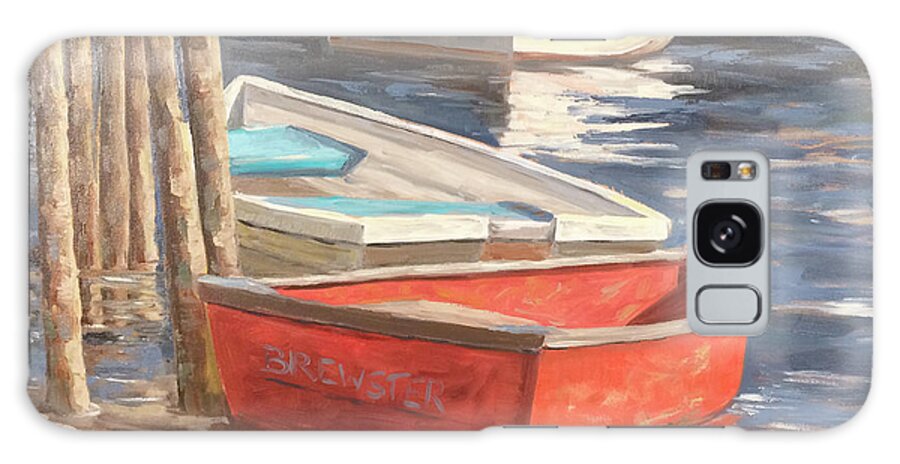  Galaxy Case featuring the painting Dinghies Red and White by Barbara Hageman