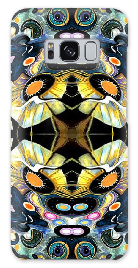  Galaxy Case featuring the mixed media Distorted Serenity by Tracy McDurmon