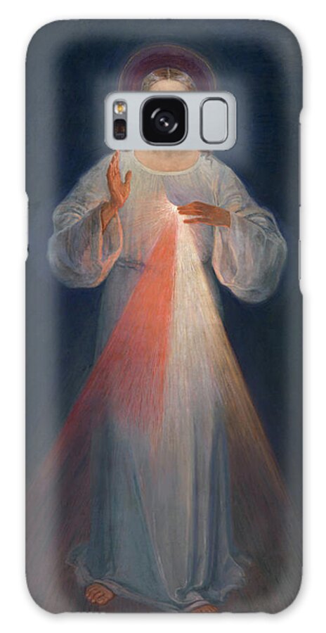 Divine Mercy Galaxy Case featuring the painting Divine Mercy by Kazimierowski Eugene