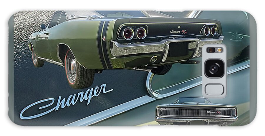 Dodge Charger Galaxy Case featuring the photograph Dodge Charger RT 1968 Collage by Gill Billington