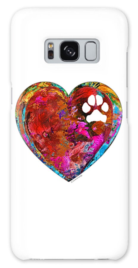 Paw Galaxy Case featuring the painting Dog Art - Puppy Love 2 - Sharon Cummings by Sharon Cummings