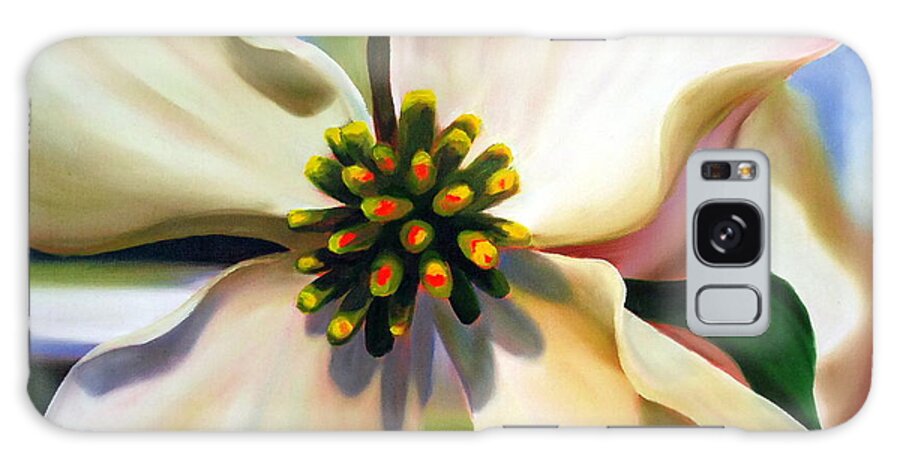 Dog Wood Galaxy Case featuring the painting Dogwood Bloom by Rachel Lawson