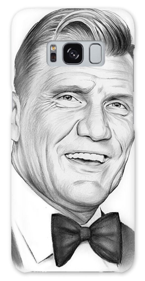 Dolph Lundgren Galaxy Case featuring the drawing Dolph Lundgren by Greg Joens