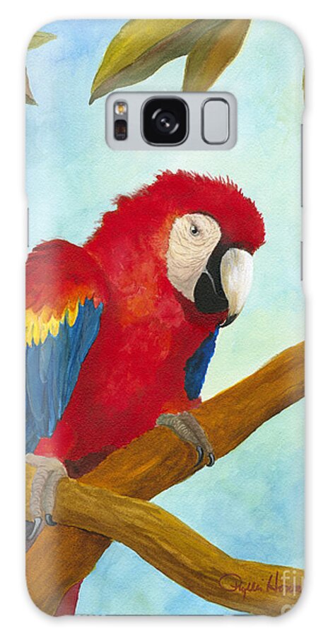 Mccaw Galaxy Case featuring the painting Dont Ruffle My Feathers by Phyllis Howard