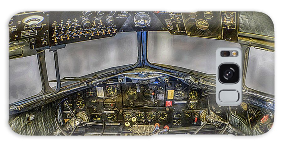 Douglas C-47 Skytrain Cockpit Galaxy Case featuring the photograph Douglas C-47 Skytrain Cockpit by Tommy Anderson