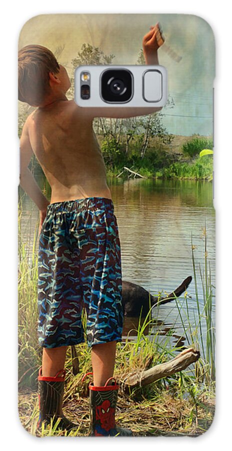 Boy Galaxy Case featuring the photograph Down At The Pond by Sue Capuano