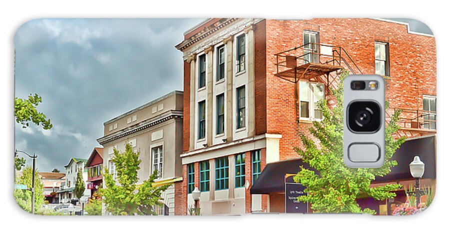 Blacksburg Virginia Galaxy Case featuring the photograph Downtown Blacksburg Buildings by Kerri Farley