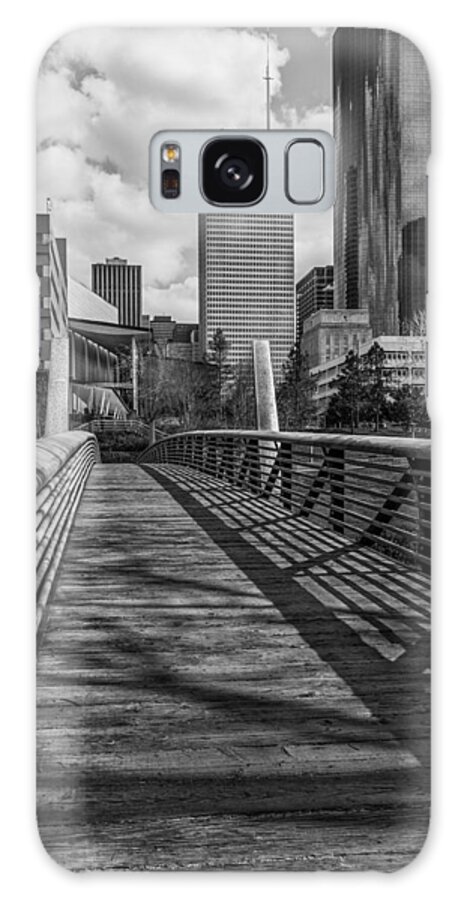  Galaxy Case featuring the photograph Downtown Entrance - BW View by James Woody