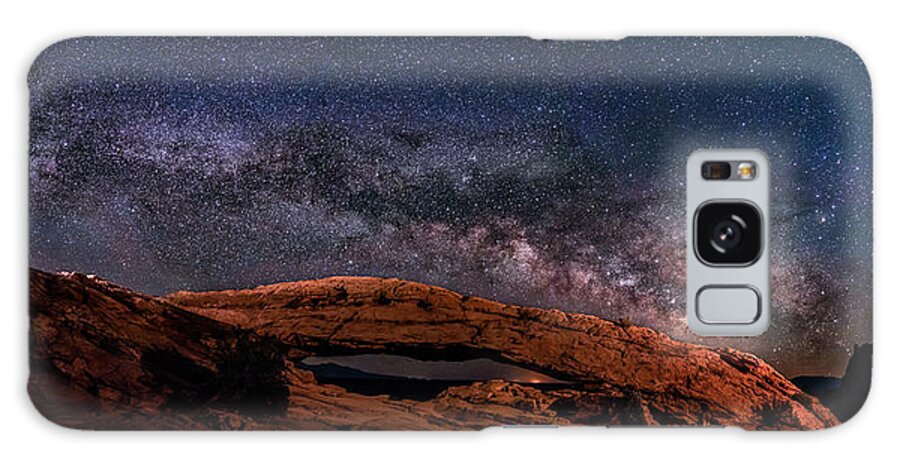 Mesa Arch Galaxy Case featuring the photograph Draped in Stars by Judi Kubes