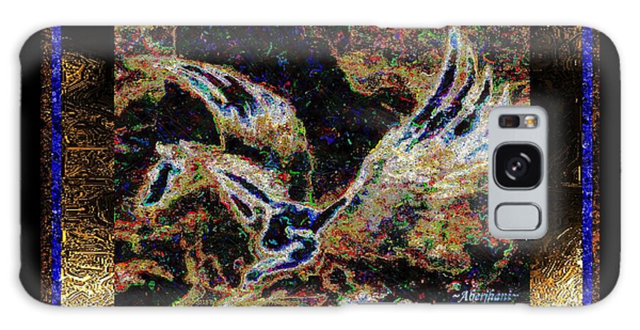 Chromatic Poetics Galaxy Case featuring the mixed media Dream of the Horse with Painted Wings by Aberjhani
