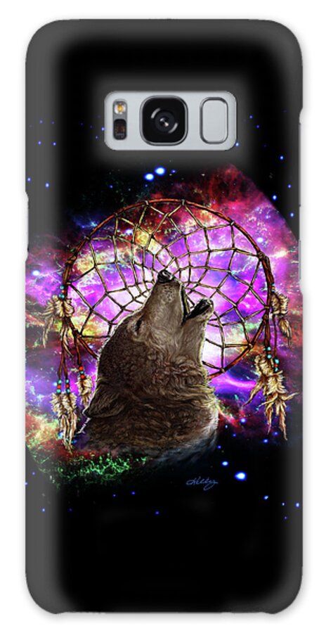Wolf Galaxy S8 Case featuring the digital art Dreamcatcher by Kathleen Kelly Thompson