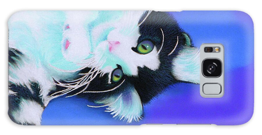 Cat Galaxy Case featuring the pastel Dreamer by Tracy L Teeter 