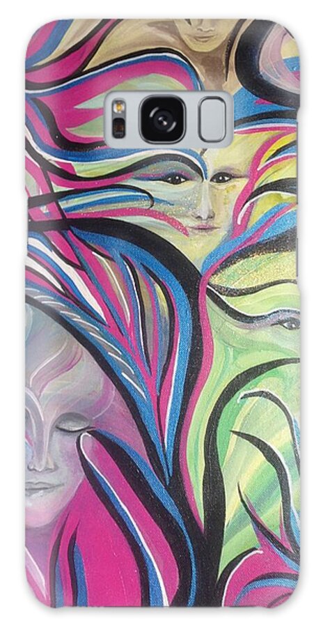Faces Galaxy Case featuring the painting Dreamers and Dreams by Tracy McDurmon