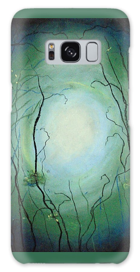 Sea Abstract Galaxy Case featuring the drawing Dreamy Sea by Jen Shearer