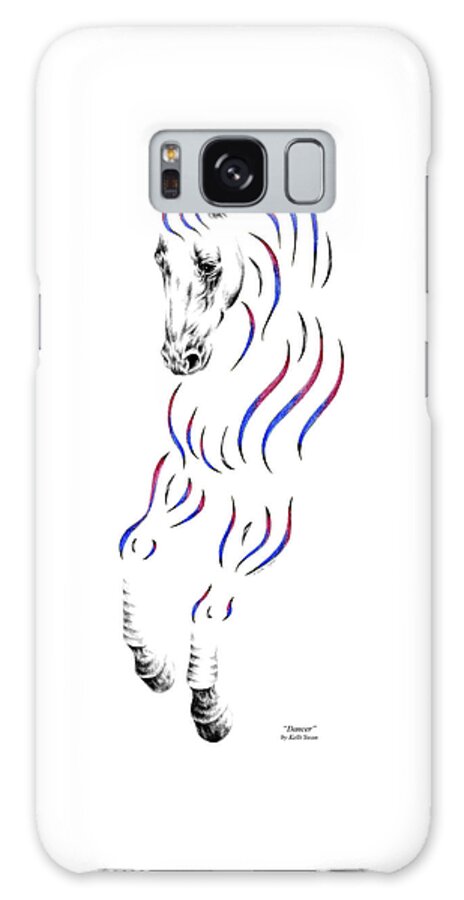 Dressage Galaxy S8 Case featuring the drawing Dressage Horse Dancer Print by Kelli Swan