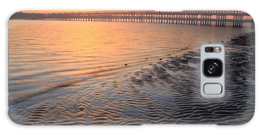 Duxbury Beach Galaxy Case featuring the photograph Duxbury Beach Powder Point Bridge Sunset by John Burk