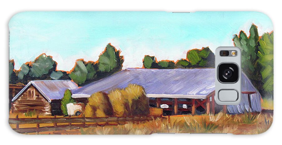 Eagle Galaxy Case featuring the painting Eagle Road Barn by Kevin Hughes