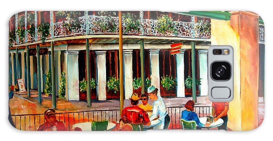 New Orleans Galaxy Case featuring the painting Early Morning at the Cafe Du Monde by Diane Millsap