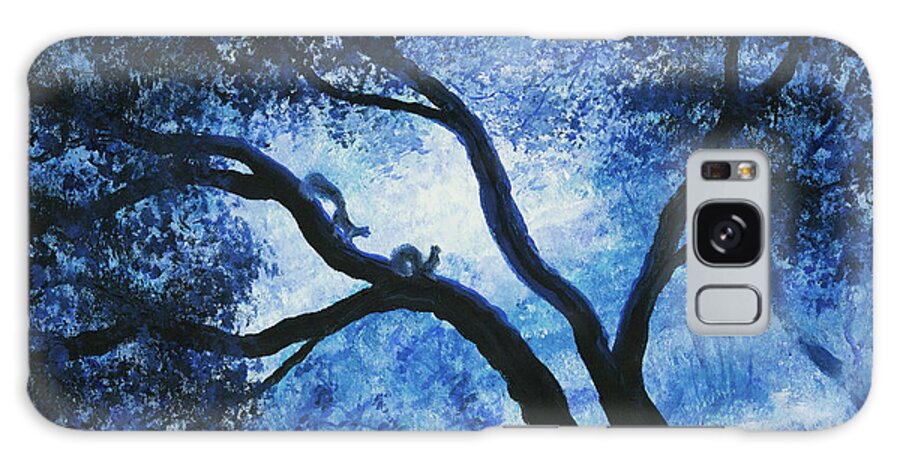 Squirrel Galaxy Case featuring the painting Early Morning Blues at Rancho San Antonio by Laura Iverson