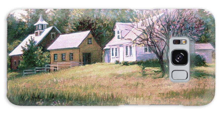 Farm Galaxy Case featuring the painting Early Morning Farm by Marie Witte