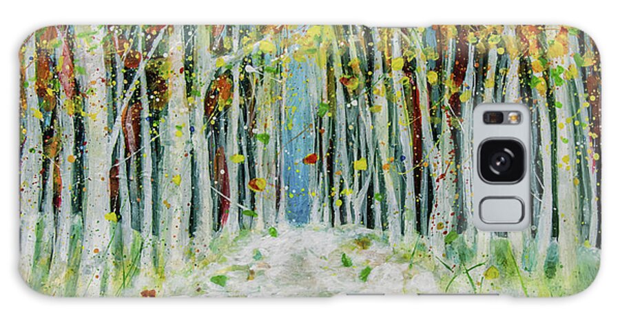Snow Galaxy Case featuring the painting Early Snow by Elaine Berger