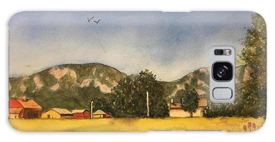 Farm Galaxy Case featuring the painting East Boulder Farm by Sue Carmony