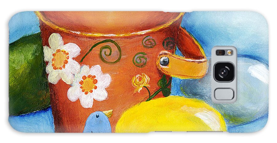 Easter Galaxy Case featuring the painting Easter Pail by Donna Tucker