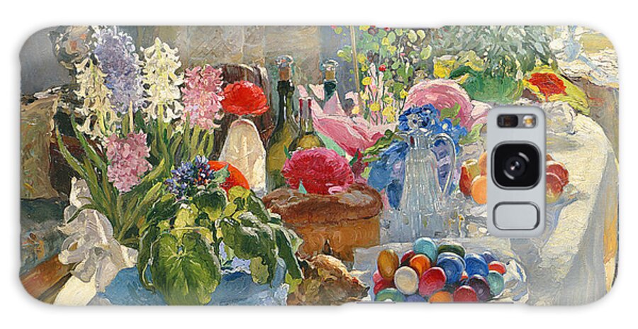 Easter Galaxy S8 Case featuring the painting Easter Table by Alexander Vladimirovich Makovsky