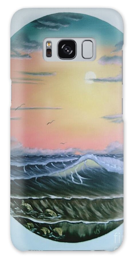 Pastel Sky Galaxy Case featuring the painting Ebb Tide by Jim Saltis