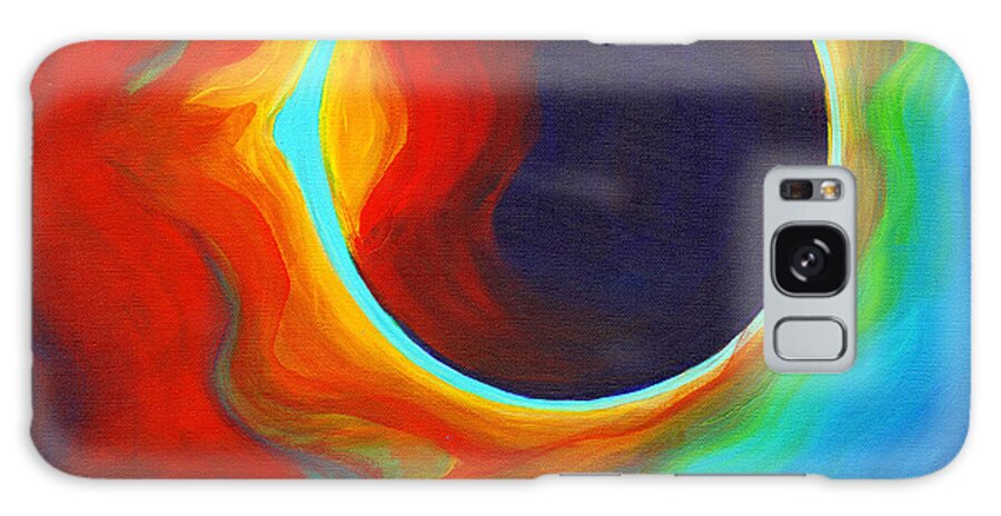 Total Solar Eclipse Galaxy Case featuring the painting Eclipse by Tanya Filichkin