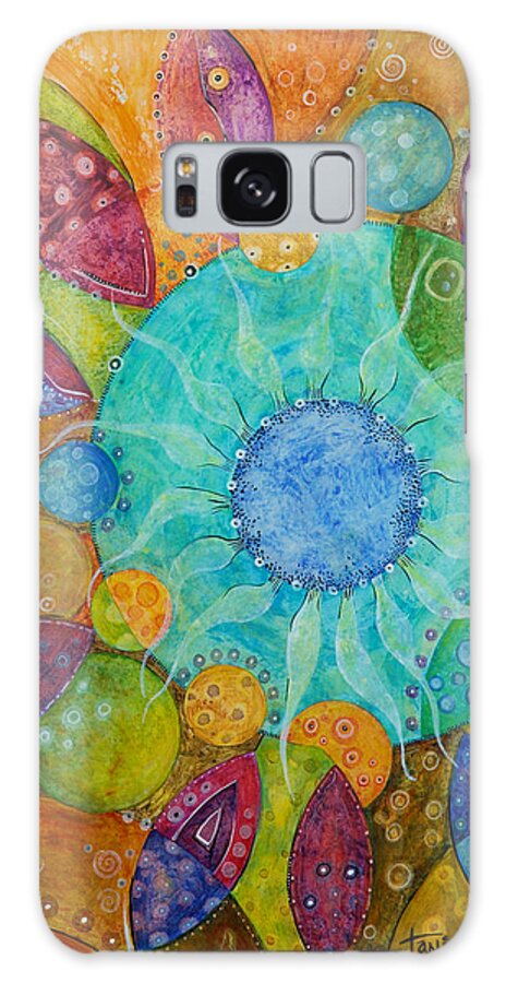 Contemporary Galaxy Case featuring the painting Effervescent by Tanielle Childers