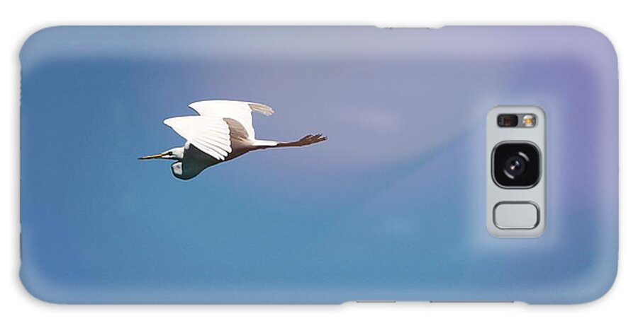  Galaxy Case featuring the photograph Egret in Flight by Elizabeth Harllee