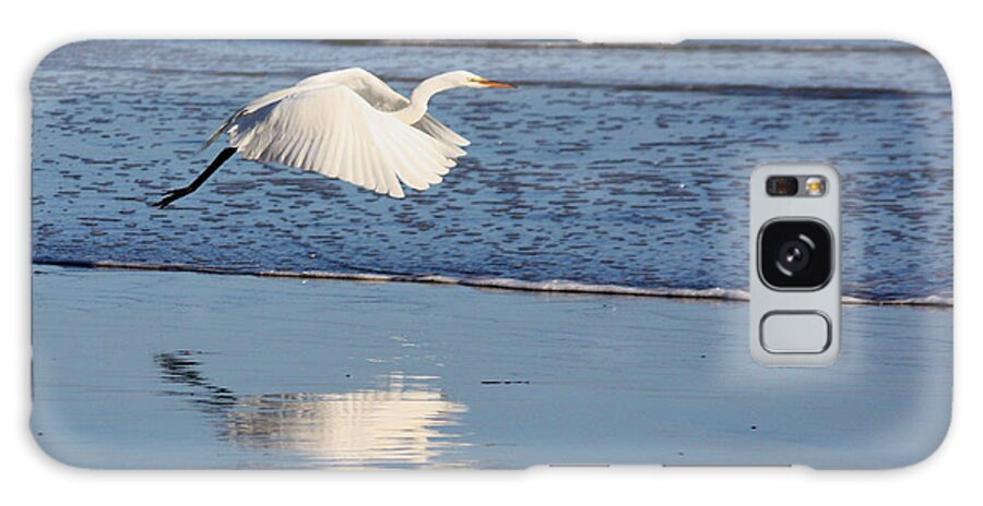 Egret Galaxy Case featuring the photograph Egret Takes Flight by Alison Salome
