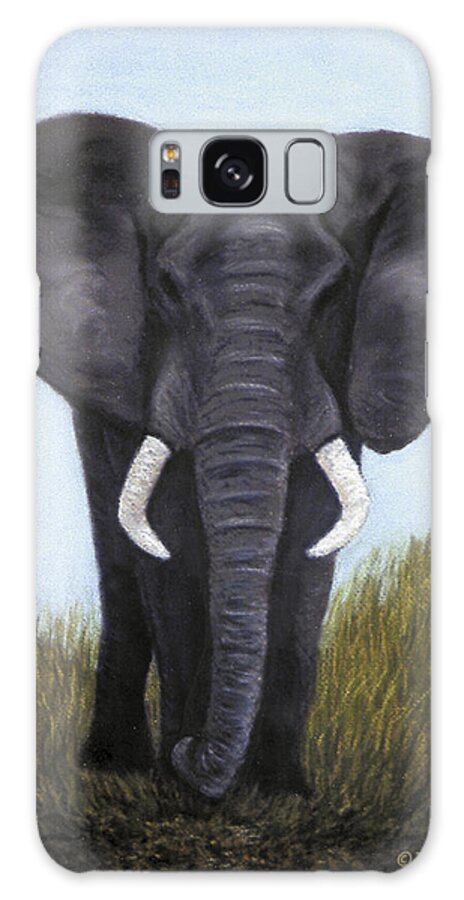 Elephant Galaxy S8 Case featuring the painting Elephant by Karen Zuk Rosenblatt