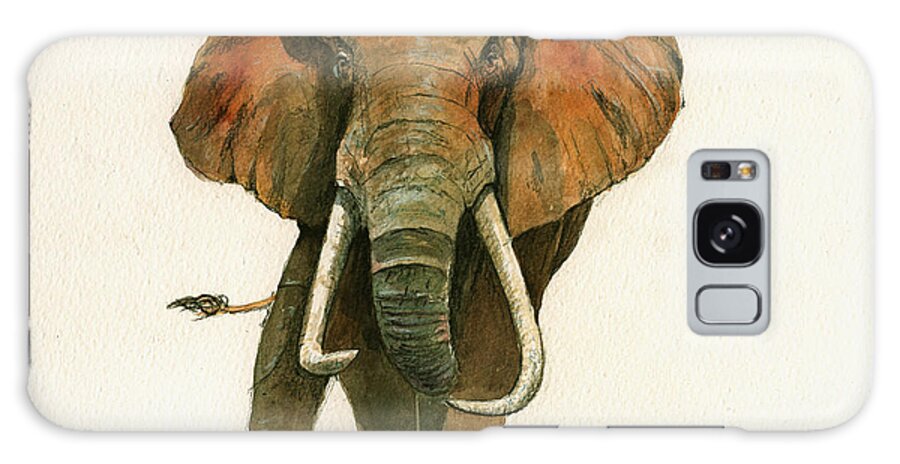 Elephant Galaxy Case featuring the painting Elephant painting      by Juan Bosco